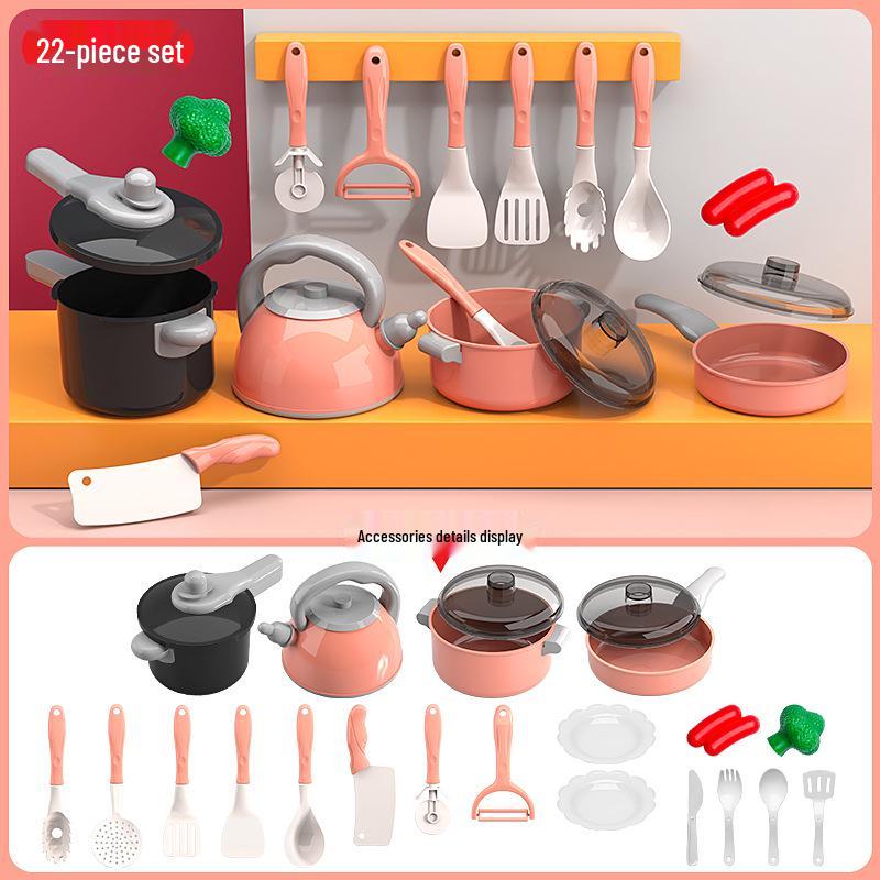 Kids' Play Kitchen Set: Cooking and Fruit Cutting Fun