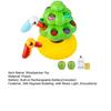 Magnetic Woodpecker Fruit Pick Toy 360 Degrees Rotating Fruit Tree with Music LED Light Educational Toddlers Boys Girls Fine Motor Skills Bird Fishing