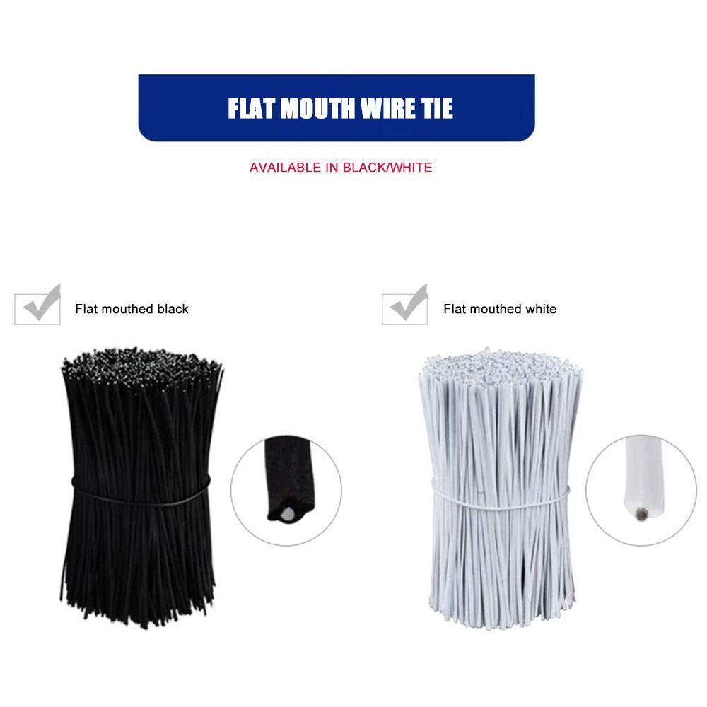 Czarny Drut Żelazny Powlekany Plastikiem Białe Opaski Kablowe Opaski Wielokrotnego Użytku Mocowania Kablowe