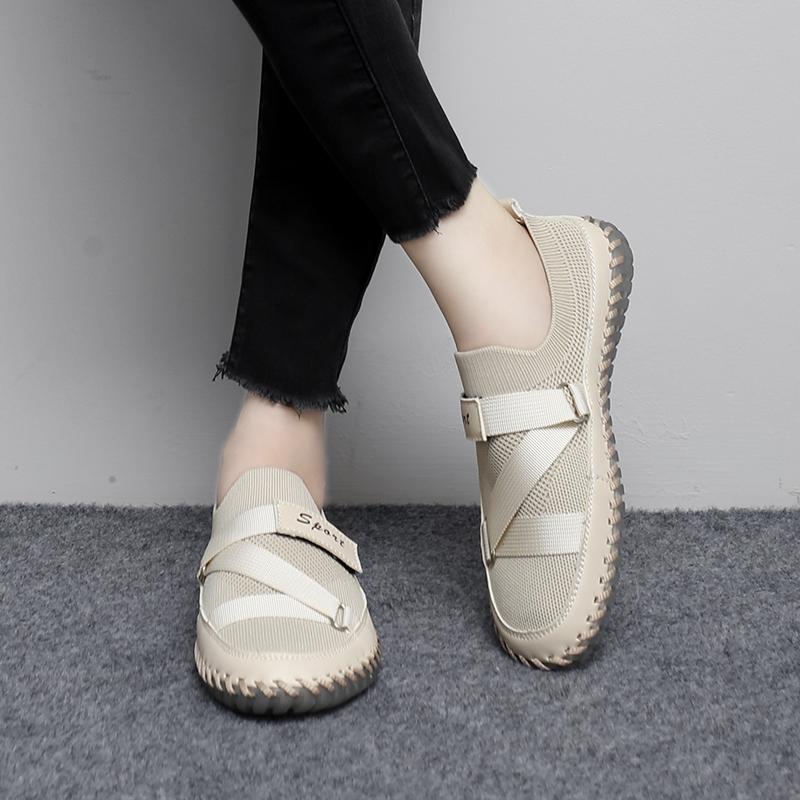 Women Hiking Shoes Driving Shoes Slip on Moccasins Beige Yellow Blue Casual Plus Size Outdoor Shoes