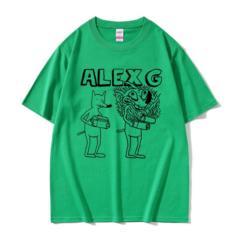 Sänger Alex G Print T-Shirt Männlich Sommer Freizeit T-Shirts Kurzarm Herren Damen Mode Lustiges Mode T-Shirt Unisex Vintage T-Shirt
