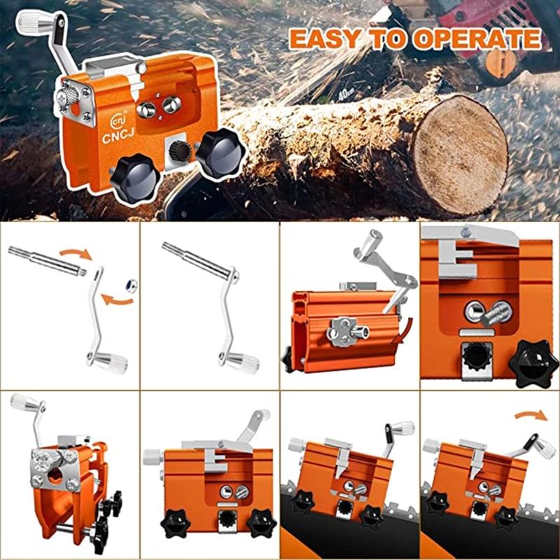 5 peças de pedra de afiar motosserra, afiador de motosserra, ferramenta de moagem de diamante com cabeças de moagem de chave 4mm/4,8mm/5,5mm