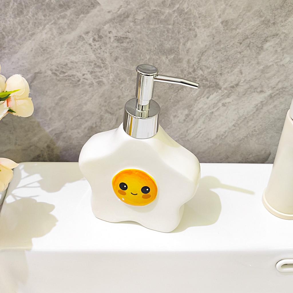 280ml Star Lotion Bottle Household Bathroom Shampoo and Shower Gel Press-type Dispensing Bottle Ceramic Bottle Soap Dispenser