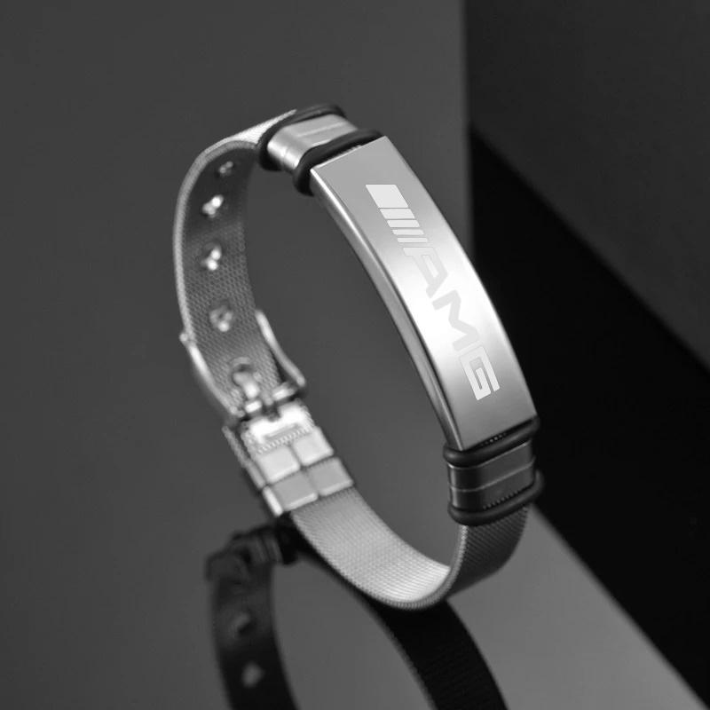 MTT5 For Mercedes Benz AMG W203 W206 W220 W205 W211 W212 W201 W168 W108 Fashion Car Logo Stainless Steel For Men Boy Accessories Gift
