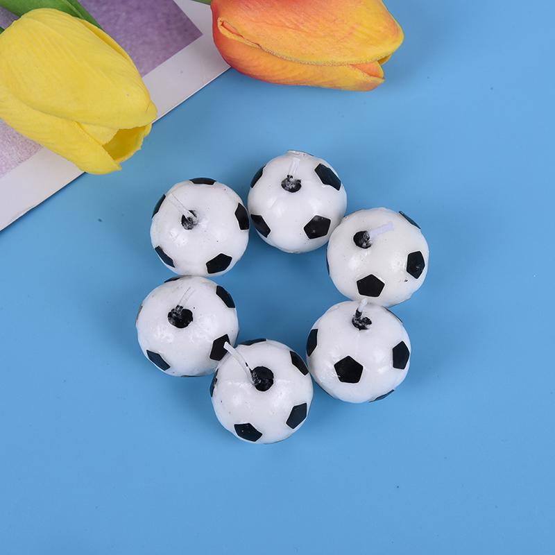 6 count Soccer Topper Candle Holders/Candle Wax,Birthday,Sports topper set 6 count Soccer Topper Candle Holders/Candle Wax,Birthday,Sports topper set