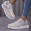Women's Shoes Trendy Faux Leather Flat Heighten Skate Shoes, Wear Resistance Non Slip Lace Up Sneakers