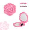 Portable Folding Rose Mirror: Compact HD Double-Sided Makeup Mirror with Flip-Top Design