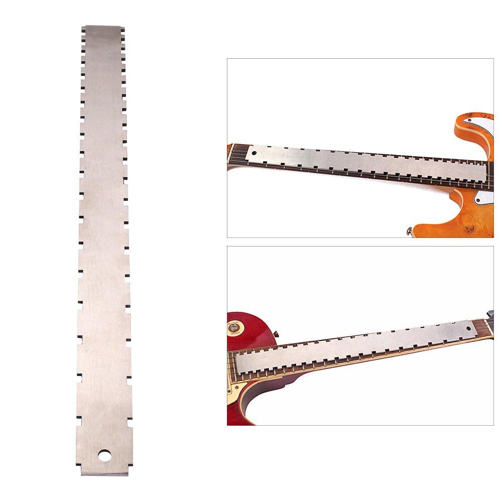 

Guitar Neck Ruler Stainless Steel 42cm Luthiers Tool for Electric Guitars Measuring Type A