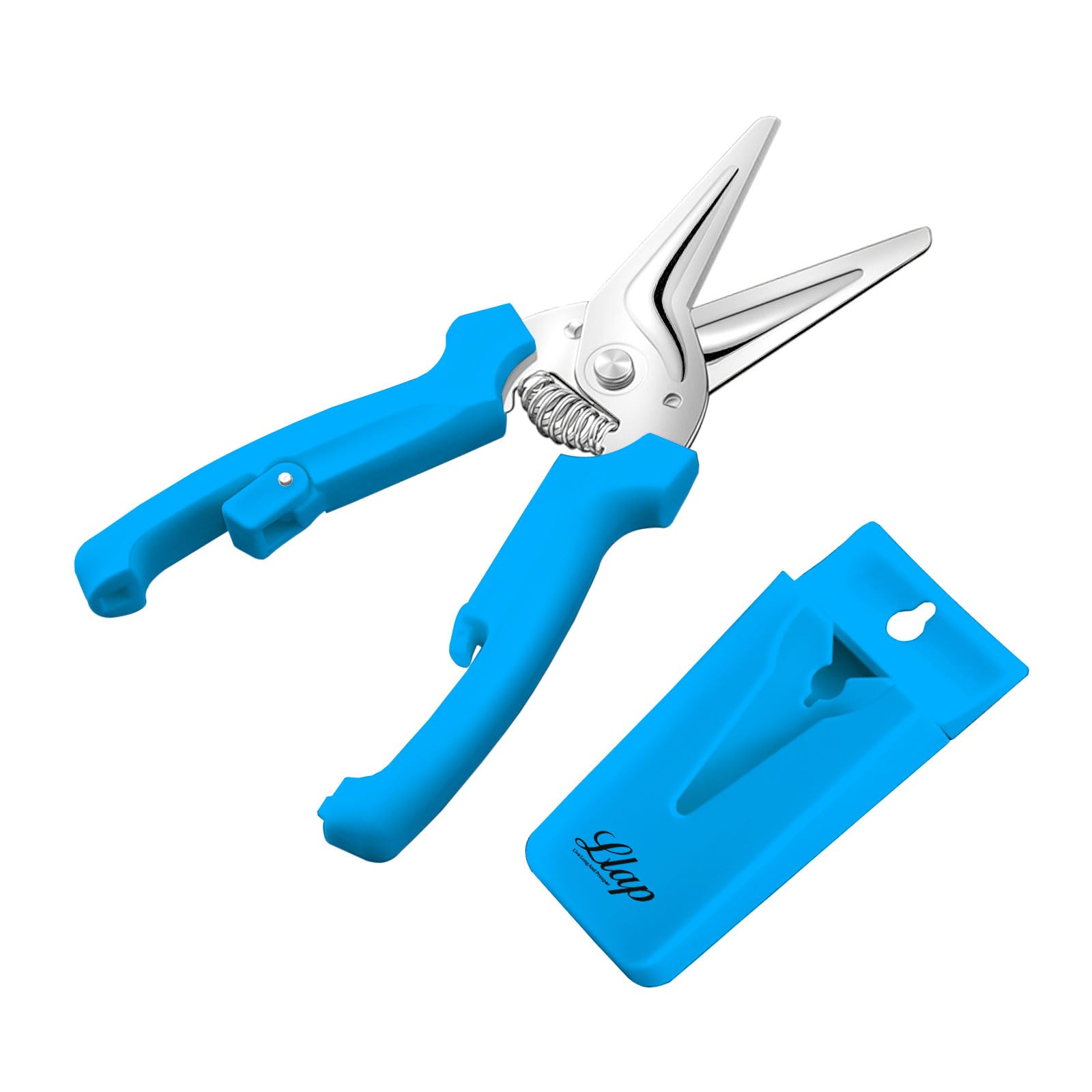 

Кухонные ножницы LLAP для краба и птицы, пригодные для мытья в посудомоечной машине, удобное приготовление пищи, без ножа или разделочной доски, симметричный дизайн с поддержкой, мощные для обрезки синий