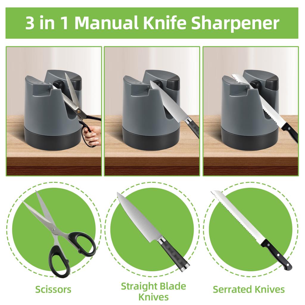 Knife Sharpeners Tungsten Steel Pocket Knife Sharpening Tool for Kitchen Knives Straight Blade Knives Serrated Knives Scissors
