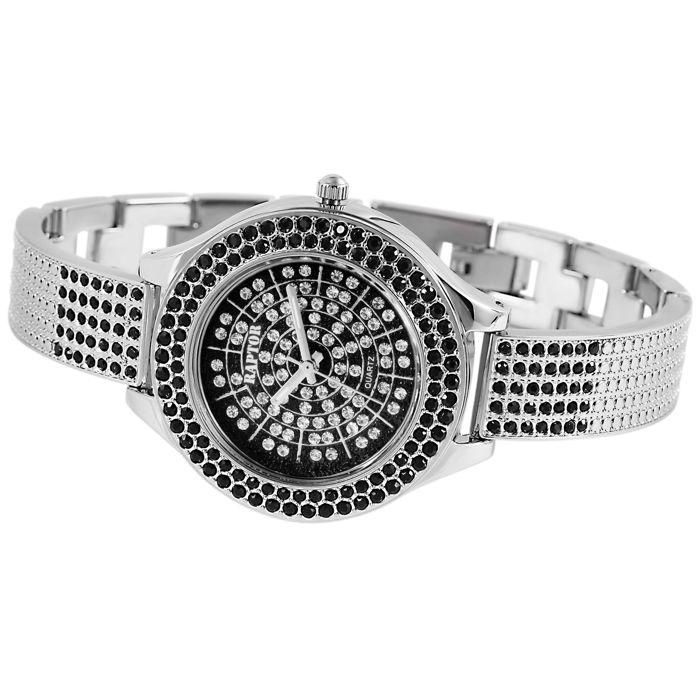 Montre femme - RAPTOR - Suela - Boîtier 35 mm - Bracelet métal argenté - Étanchéité 3 ATM