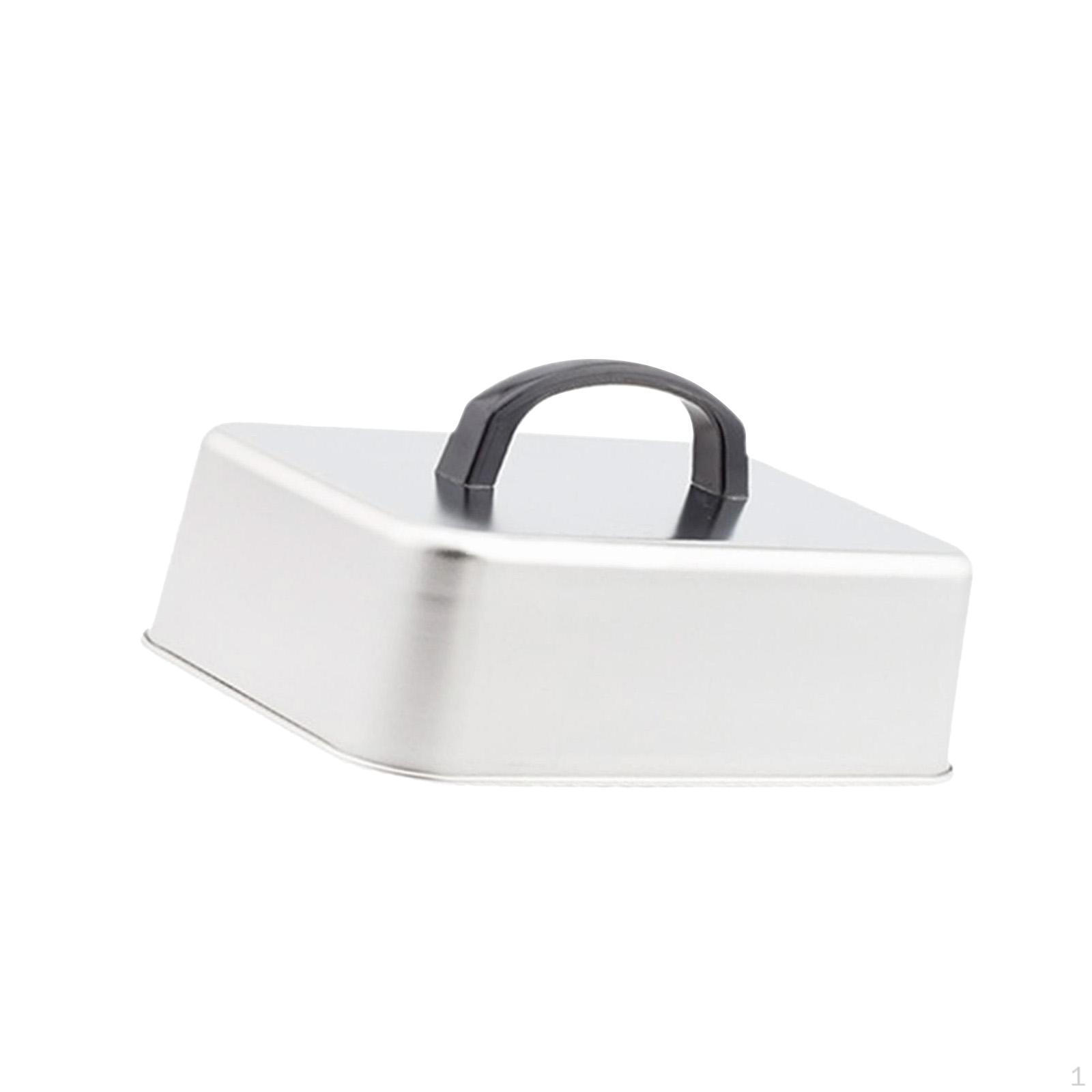 

304 Stainless Steel Grill Cover for Cooking, Ideal Steaks, Burgers And BBQs. 23x17x5cm