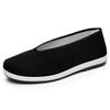 Unisex Slip-On Non-Slip Breathable Black Cloth Shoes - Trendy, Durable Chinese-Style Footwear for Work and Casual Wear