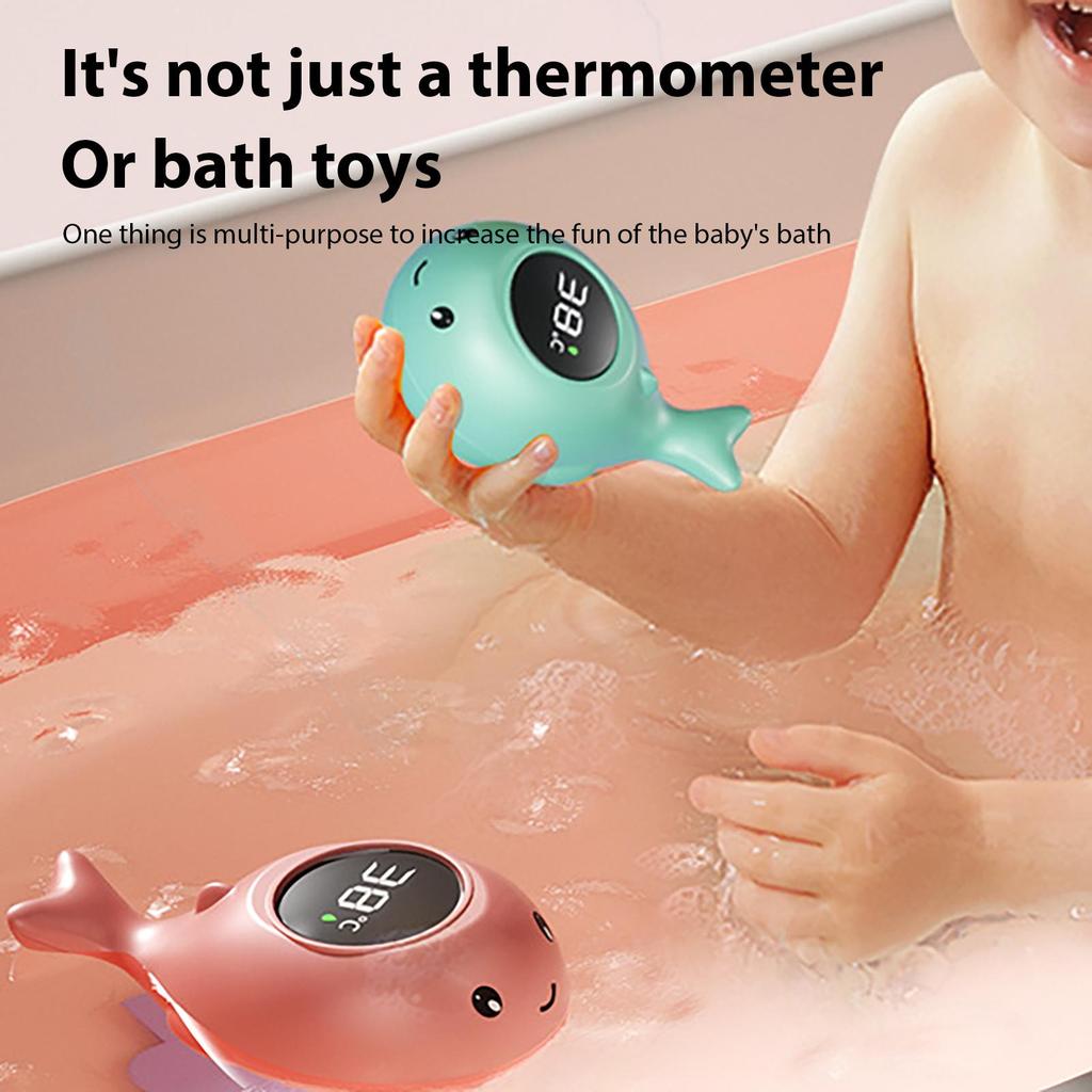 Baby Bath Temperature Monitor LED Display Bath Thermometer Cartoon Digital Water Temperature Meter Bath Floating for Kids Toddle