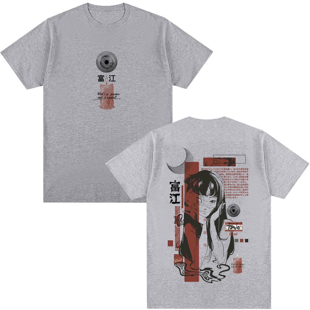 Tomie Junji Ito Tshirt Anime Unisexga Gothic Horror Short Sleeve T Shirts Unisex Women Fashion Vintage Oversized Tshirts Streetwear