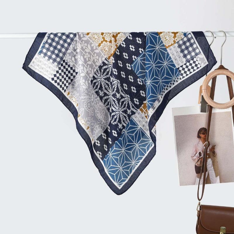 Hot-selling silk scarves women's temperament versatile simple warm small scarf scarf scarf spring and autumn warm scarf