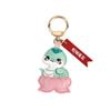 Spring Festival Cartoon Lotus Pendant Good Luck New Year Key Ring Fashion Snake Keychain  Bag Charm