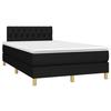 Maison Exclusive - Sommier à lattes de lit avec matelas Noir 120x200 cm Tissu
