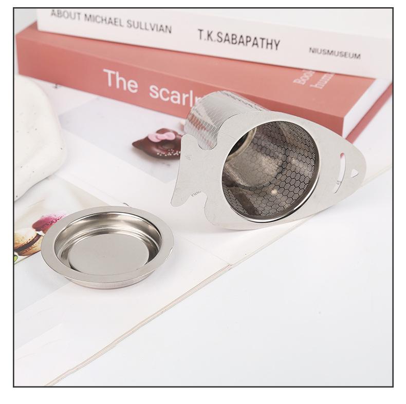 304 Stainless Steel Conical Tea Infuser with Mesh Strainer and Double Ear Design