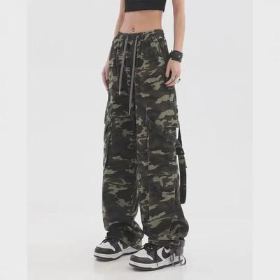2025 High-Waist Camouflage Denim Casual Pants: Trendy Unisex Style for Everyday Wear.