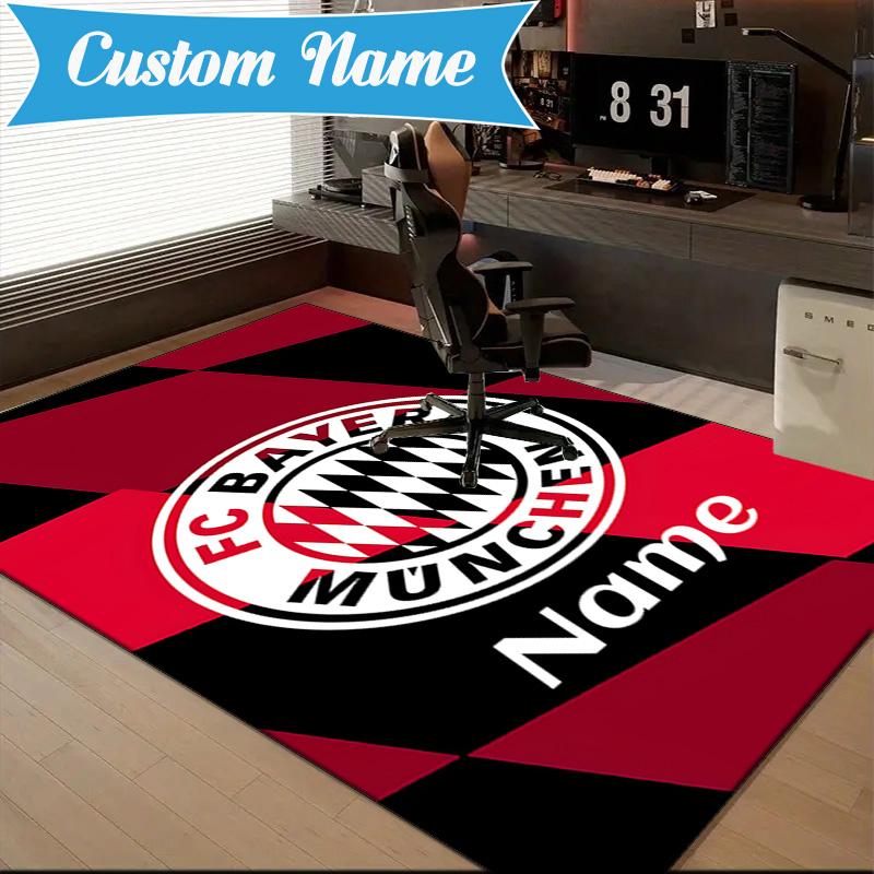 Custom Name Bayern Munich Dreamscape Rug Game Carpet, Floor Mat for Bedroom Living Room Entryway Rug, Home Decor Idea Gift for Christmas birthday