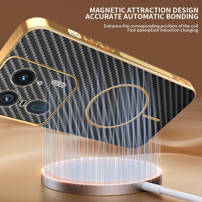 Beschichtung Fasertextur Magnetische Hülle für Motorola Moto Edge 60 50 40 Pro Neo Fusion Ultra 2023 G85 G86 G75 G56 für Magsafe Hülle