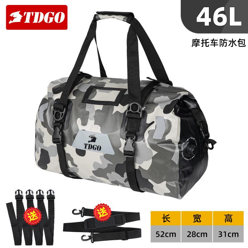 Waterproof Motorcycle Tail Bag, Knight Touring Luggage Rear Seat Pack Side Pannier Dry Bag for Long Rides