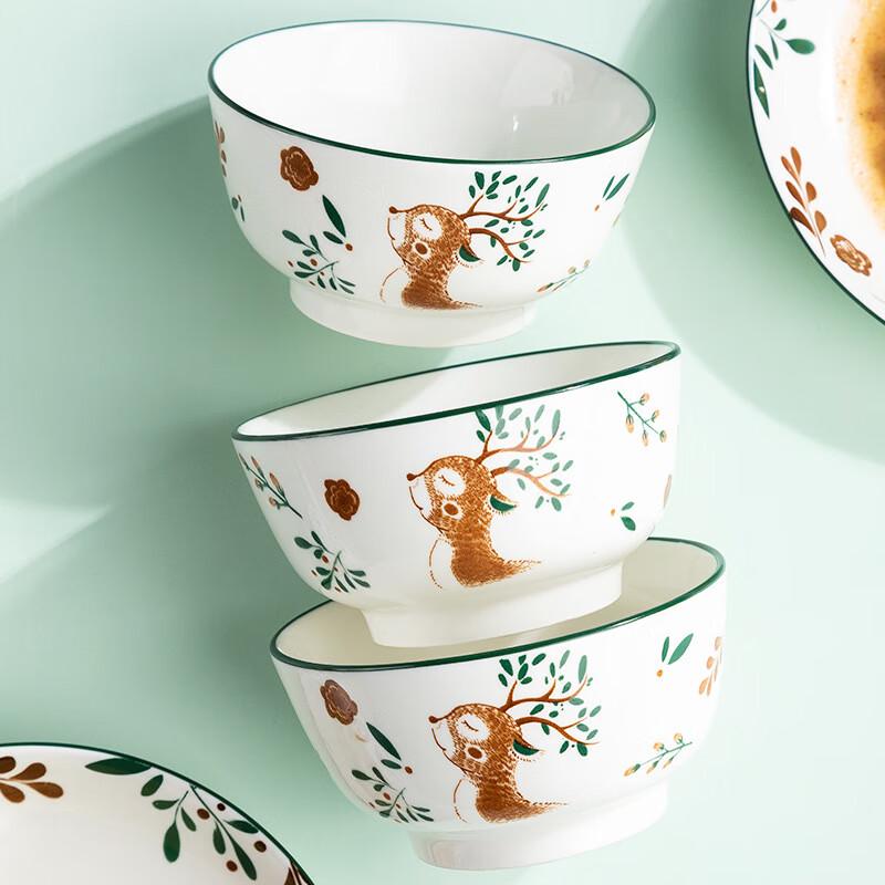 Yu Yi Angel Forest Zestaw 16-elementowej ceramiki stołowej