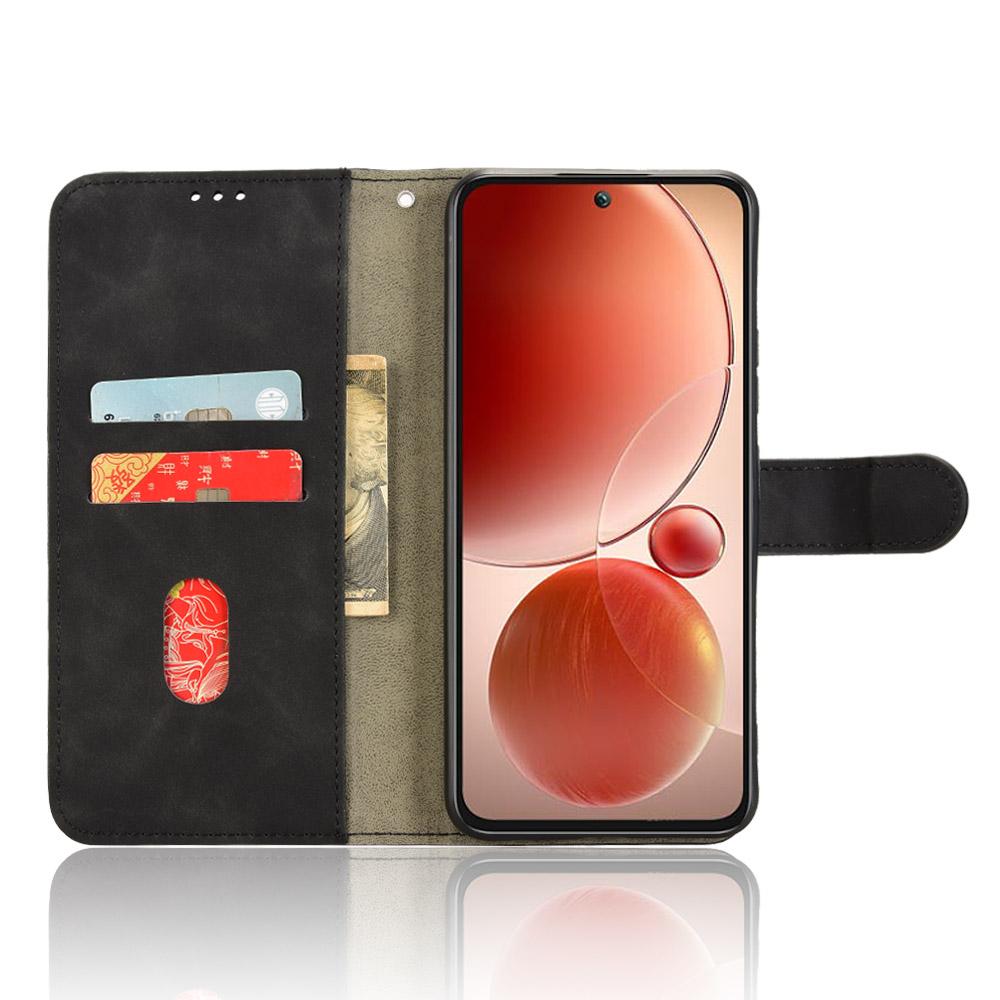 For itel S25 4G Leather Case Skin-Feel Anti-Drop Wallet Flip Phone Cover