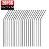50/5x Stainless Steel Straw 304 Metal Drinking Straw for Party Kitchen Smoothie Milkshake Cocktail Hot Drinks Straight and Bent