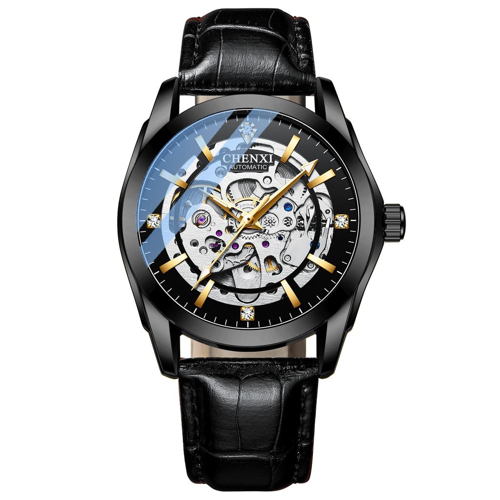 Mens Watches Fashion Luxury Hollowing Automatic Mechanical Watch Waterproof Luminous Watch For Man