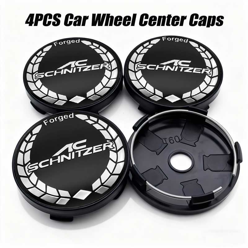 4Pcs 56mm 60mm Car Wheel Center Hub Caps Badge Rim Cover Sticker For AC SCHNITZG30 E36 E46 F10 F11 F20 F30 G68 Accessories