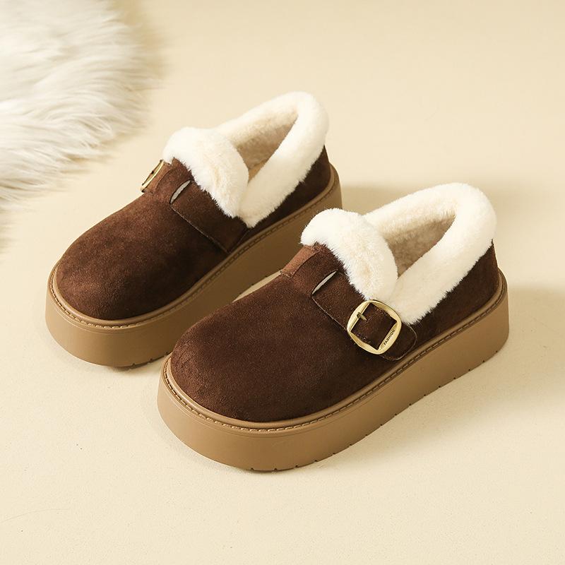 Women's Soft Elastic Winter Warm Cold Padded Snow Boots Thick Bottom Non-slip Wear Outdoor Leisure Sports Cotton Boots Fur Shoes