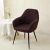 Curved Dining Chair Cover, High-end Leaf Jacquard Makeup Chair Cover, Elastic All-inclusive Universal High Armrest Chair Cover