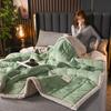 AB Version Milk Velvet Multifunctional Winter Shawl and Blanket - Thick, Warm, Double-Sided Velvet
