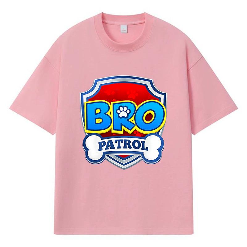 2026 Bro Patrol Printed Graphic Y2k Harajuku Streetwear 100% Cotton T Shirt Casual Oversized Summer Men T-shirt