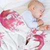 Rosa Flamingo Aquarell Spritzer Kunstwerk Tagesdecke Strand Vintage Mehrzweck für Babys Decken