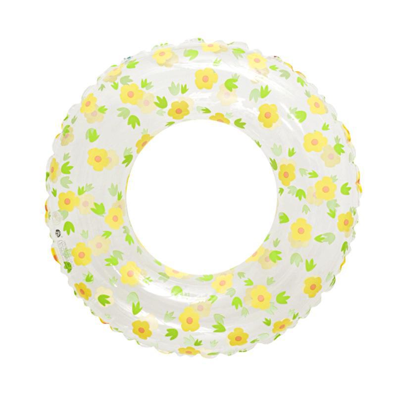 Children's and Adult Crystal Inflatable Swimming Ring with Double Airbag, Underarm Support, and Thickened Single Layer Design