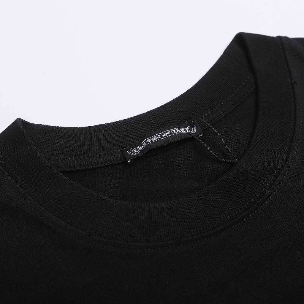 1970 CHROME HEARTS 2025 Summer New High Quality Cotton Round Neck Loose Large Size Men's and Women's T-shirt Couple T-shirt
