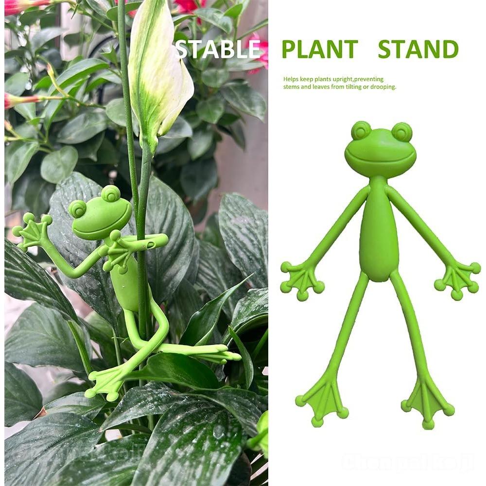10pcs Frog Plant Stand Frog Plant Holder Flower Pot Hugger Plant Climbing Fixture Clips Cute & Stable Support Make Your Plants Stand More Upright
