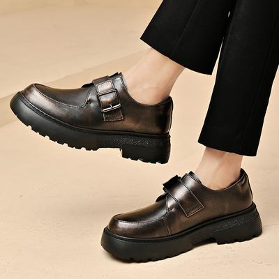 Spring New Thick Bottom Men Shoes Luxury Brand Outdoor Safety Beef Tendon Outsole Genuine Leather Work Shoes Casual Oxford Shoes
