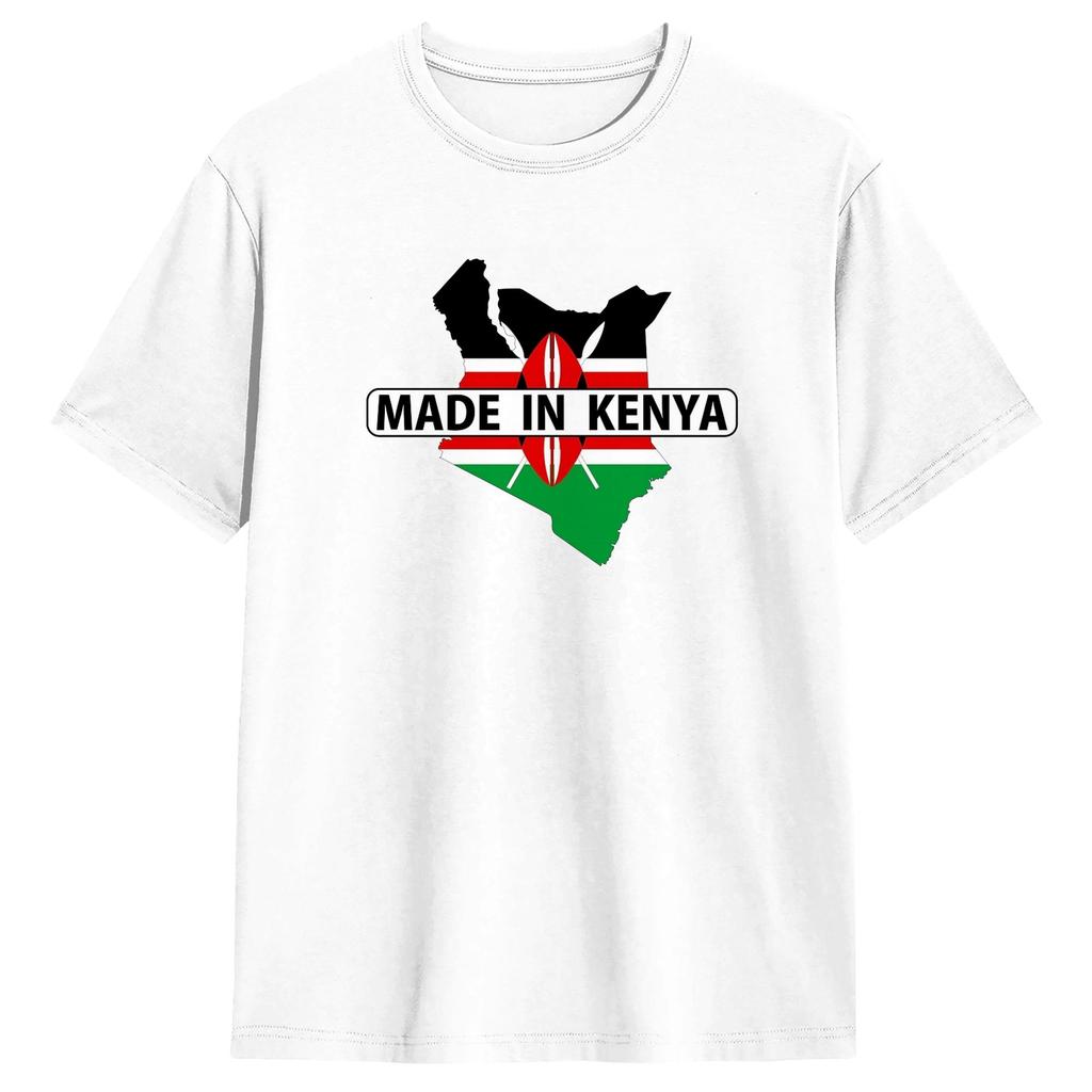 Made In Kenya T Shirt Hipster T Shirts Short Sleeves Streetwear Tops Summer Cotton Oversize Tees