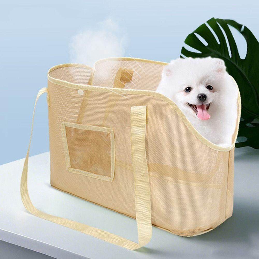 Mesh Puppy Shoulder Handbag Breathable Cats Handbag Portable Dog Carrier Bag  Cats