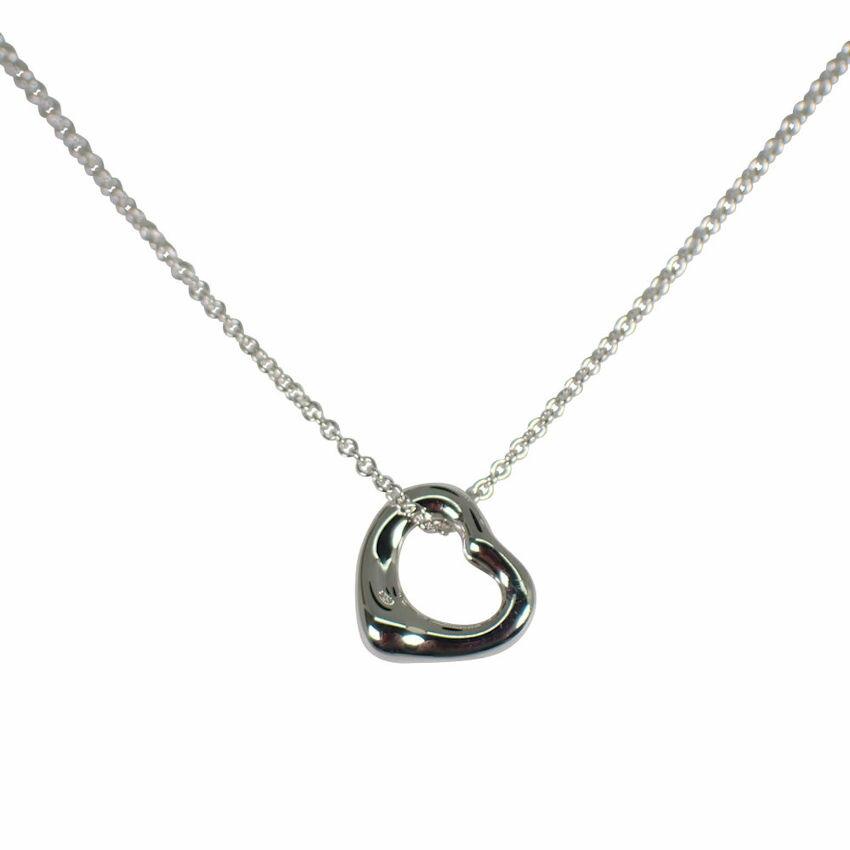

[Б/у] TIFFANY/Tiffany 925 Open Heart Подвеска/ожерелье [g303-3]