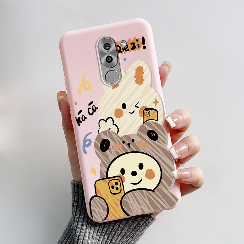

For Huawei Honor 6X Case Honor6X Silicon Back Cover Cute Rabbit Panda TPU Phone Case For Huawei Honor 6X 6 X Coque Bumper Fundas Honor 6X