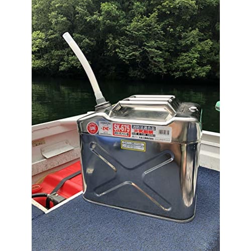Meltec SK-675 Gasoline Can 20L Fire Service Law Compliant KHK Stainless Steel Plate Thickness 0.8mm