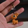 Argentina Green Sandalwood Fawn Carving Decorative Ornament 