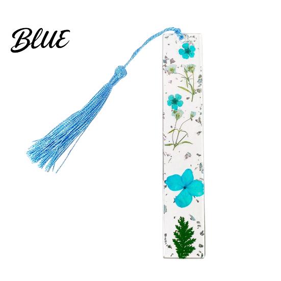 High Quality Bookmarks Dried Flower Resin with Tassels Double-Sided Magnetic Page Markers