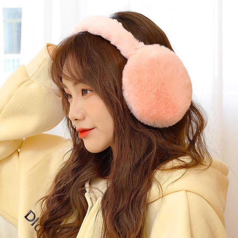 Ruiya Foldable Plush Velvet Earmuffs for Winter - Warm, Cold-Proof, Antifreeze Ear Warmers for Women and Students