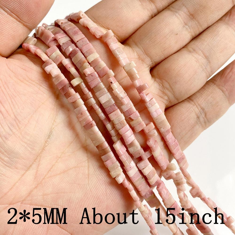 Natural Rose Pink Rhodochrosite Loose Round Heart Flat Chips Beads for Jewelry Making Bracelets Necklace DIY Accessories